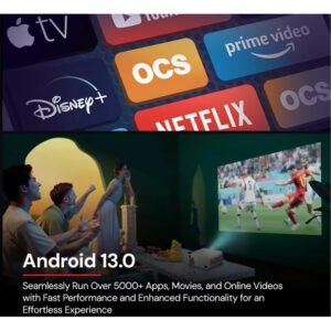 Borrego Smart 6 5000 Lumens Portable Mini Video Android HD Projector,support 1080p 4K Pocket Cellphone TV Multimedia Movie Game Projector - Image 4