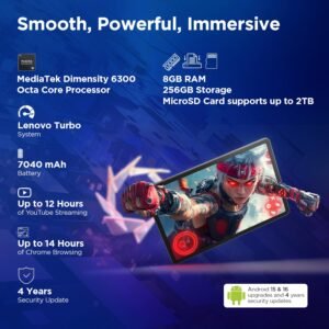 Lenovo Tab M11 Android Tablet 11 Inch Full HD 1200p 128 GB Tab Pen WiFi 4 GB RAM Luna Grey - Image 4