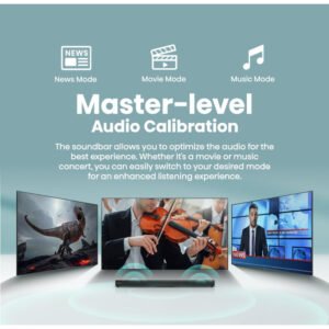 Hisense HS205 2.0ch Soundbar with 2 front speakers 60W Wireless Bluetooth HDMI ARC/Optical/AUX/USB 3EQ Modes - Image 6