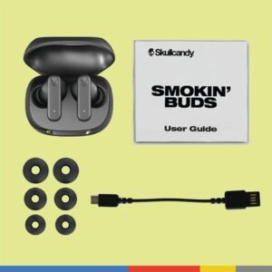 Skullcandy Smokin’ Buds Wireless Earbuds, Bluetooth Headphones, Noise Isolating Fit, Up to 20 Hours Battery - Image 3