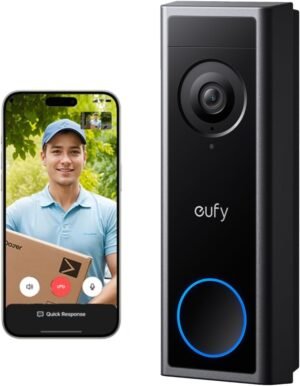 Eufy Security Video Doorbell Camera Wireless C30, Live Video Call, 2K FHD,16:9 Wide View, Human and Motion Detection