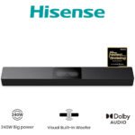 Hisense HS2000, 2.1 CH Soundbar, Visual built-in subwoofer, 240W max audio power,Dolby Audio, DTS Virtual:X, TV Mode, EzPlay