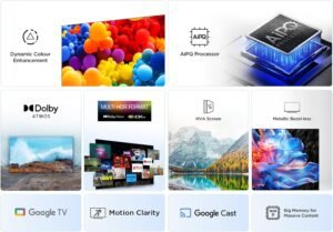 TCL 75V6C-UK 75” Direct LED TV, 4K HDR TV, Smart TV Powered by Google TV Dolby Vision & Atmos, Motion clarity, compatible with Google Assistant - Image 7