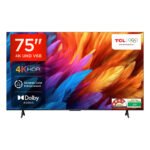 TCL 75V6B 75 inches Metallic Bezel-Less Series 4K Ultra HD Smart LED Google TV 75V6B Black