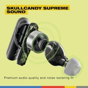 Skullcandy Smokin’ Buds Wireless Earbuds, Bluetooth Headphones, Noise Isolating Fit, Up to 20 Hours Battery - Image 5