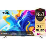 TCL 75C645 75 Inch 4K QLED HDR 10+ Smart TV Dolby Vision Atmos Game Master Wide Colour Gamut Quantum Dot Technology 2023 Model