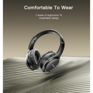 Over-Ear Handfree Stereo Wireless Headphones with Mic – High-Fidelity Studio Sound - Black - Image 4