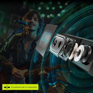 Hisense HS2000, 2.1 CH Soundbar, Visual built-in subwoofer, 240W max audio power,Dolby Audio, DTS Virtual:X, TV Mode, EzPlay - Image 4