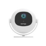 Borrego Smart10 Portable Projector with 360 Degree Rotation 4K Support 220 Lumens Auto Keystone WiFi Bluetooth Built in Apps HDMI and Android 11 Compatibility White