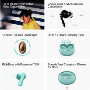 OnePlus Nord Buds 3 Pro Truly Wireless Bluetooth Earbuds with upto 49dB Active Noise Cancellation - Image 5