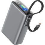 Green Lion Tron X 20000mAh Power Bank, PD 65W Fast Charging, Smart TFT Power Display, Laptop Charging, USB-A & USB-C Output, Flight Approved Portable Charger, for Laptop, iPhone, Samsung, AirPods