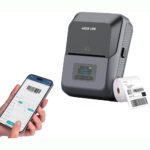 Green Lion Thermal Printer with 203 DPI Printing Resolution, TFT Screen, 1500mAh Rechargeable Lithium Battery, Bluetooth & Type-C Connectivity, Bulk Print, Mobile Editing - Grey