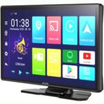 Porodo 9" Android Carplay Tablet & DVR Unlimited Multimedia & Video Recording, Built in GPS, Bluetooth 5.1, 4GB + 64GB Memory, Android 10 Operating System - Black