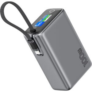 Green Lion Tron X 25000mAh Power Bank, PD 100W, Built-in 100W Braided USB-C Cable, 1×Type-C & 1×USB-A Output Ports, Laptop Charger, Smart TFT Display, - Image 3