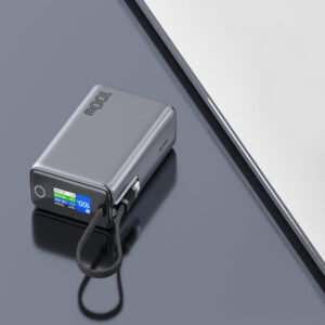 Green Lion Tron X 25000mAh Power Bank, PD 100W, Built-in 100W Braided USB-C Cable, 1×Type-C & 1×USB-A Output Ports, Laptop Charger, Smart TFT Display, - Image 4