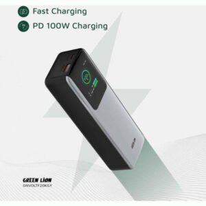 Green Lion Voltura 20000mAh Power Bank, PD 100W Fast Charging, TFT Display, Lightweight & Stylish Design, QC 22.5W USB-A Output - Image 4
