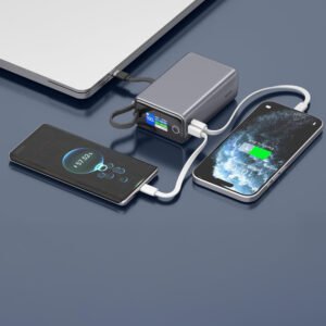 Green Lion Tron X 25000mAh Power Bank, PD 100W, Built-in 100W Braided USB-C Cable, 1×Type-C & 1×USB-A Output Ports, Laptop Charger, Smart TFT Display, - Image 5