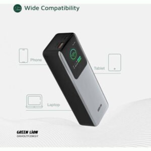 Green Lion Voltura 20000mAh Power Bank, PD 100W Fast Charging, TFT Display, Lightweight & Stylish Design, QC 22.5W USB-A Output - Image 6