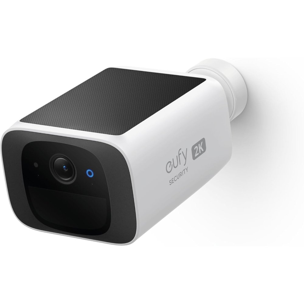 Eufy SoloCam S220 Security Camera, 2K Resolution, Human/Face Detection, 6500mAh Battery Life, 2.4 GHz Fi-Fi Connectivity, IP67 Rate Protectio, White