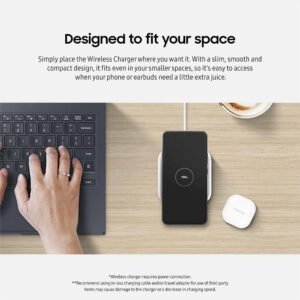 Samsung 15W Wireless Charger Single, Cordless Super Fast Charging Pad for Galaxy Phones and Devices, Compact Design, LED Indicator, USB C Cable Included - Image 7
