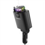 Porodo Aromaglow 120W Fast Car Charger with Aromatherapy Diffuser - Black