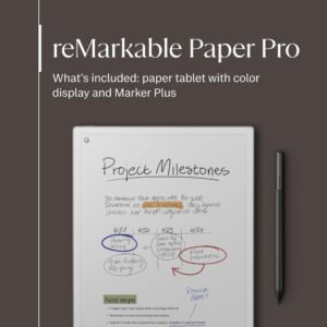 reMarkable Paper Pro Bundle – Leather Folio | 11.8’’ Color Display and Reading Light | Includes reMarkable Paper Pro Paper Tablet, Marker Plus Pen, and Book Folio Case in Black Premium Leather - Image 5