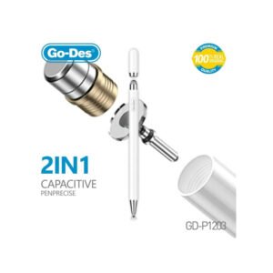 GO DES 2-in-1 Universal Capacitive Stylus Pen Dual-Ended Magnetic Touchscreen Pencil with Extra Nib No Charging Required - Image 3