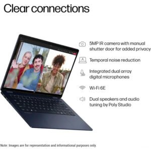 HP OmniBook X Flip Next Gen AI Laptop, 14 inch 2K IPS Touch Display, Intel Core Ultra 7 256V, 16GB RAM, 1TB SSD, Intel Arc 140V Graphics, English Backlit Keyboard, Windows 11, Atmospheric Blue - Image 8