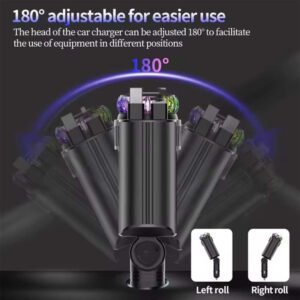 Aroma Starlight Car Charger,45W Fast Charging Adapter,5 in 1 Retractable Starry Stars Projection Car Chargers,Charger Adapter Cars Aromatherapy Diffuser for Essential Oils, Cars USB Cable - Image 3