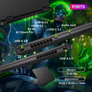 HP OMEN Gaming Laptop, 16 Inch 2K 144Hz FHD IPS Display, Intel Core Ultra 7 255H, 16GB RAM, 1TB SSD, GeForce RTX 5060 8GB GPU, English Keyboard, Windows 11 Home, Shadow Black - Image 10