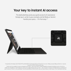 Samsung Galaxy Tab S9 | S9 FE | S10 FE, FE Book Cover Keyboard AI Key for Galaxy Tab S10 FE, Detachable Platform, PC-Like Experience, Wireless Keyboard Sharing, Black - Image 5