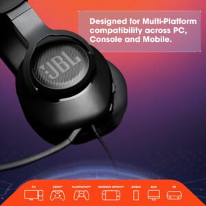 JBL Quantum 100 - Wired Over-Ear Gaming Headphones - Black, Large - Image 7