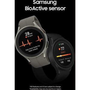 SAMSUNG Galaxy Watch 5 Pro 45mm Bluetooth Smartwatch w/ Body, 1.5GB RAM 16GB ROM 590mAh Health, Fitness and Sleep Tracker, Improved Battery, Sapphire Crystal Glass, GPS Route Tracking, Titanium Frame, Black. - Image 5