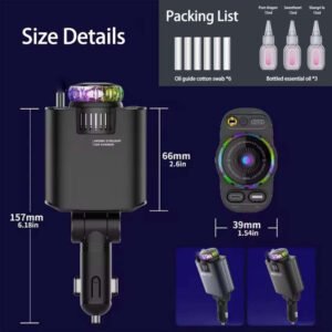 Aroma Starlight Car Charger,45W Fast Charging Adapter,5 in 1 Retractable Starry Stars Projection Car Chargers,Charger Adapter Cars Aromatherapy Diffuser for Essential Oils, Cars USB Cable - Image 5